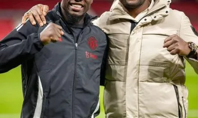 Francis Ngannou et André Onana à Old Trafford après le match de Man Utd Francis Ngannou et André Onana à Old Trafford après le match de Man Utd