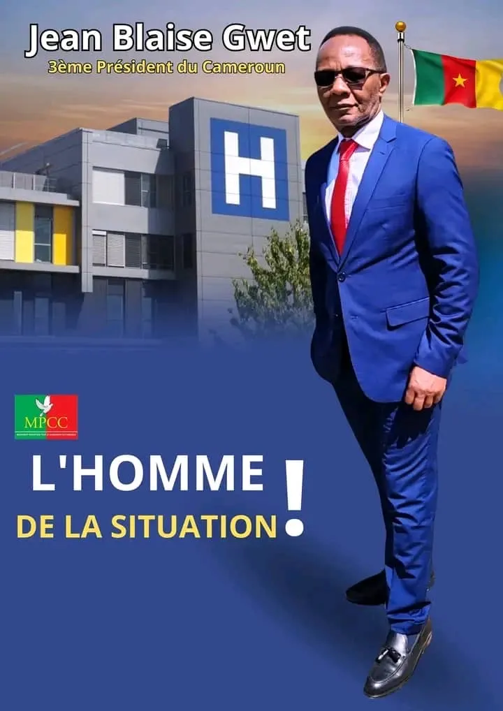 Ce sourire rayonne d’assurance, de détermination et de leadership, Le candidat Jean Blaise GWET est prêt à façonner l’avenir