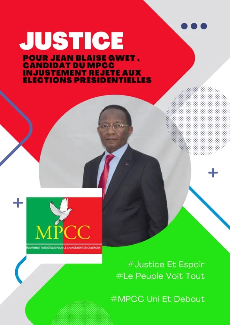 *MESSAGE DE GRATITUDE DE SON EXCELLENCE JEAN BLAISE GWET AU PEUPLE CAMEROUNAIS, AUX MILITANTS ET ALLIÉS DU MPCC*
