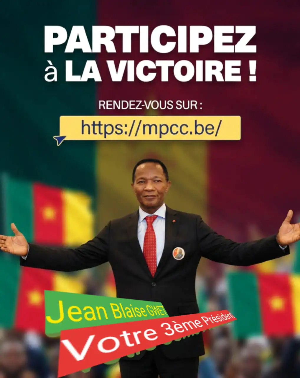 S.E. Jean Blaise Gwet Président National du MPCC salue le sacre historique des Lionnes indomptables S.E. Jean Blaise Gwet Président National du MPCC salue le sacre historique des Lionnes indomptables
